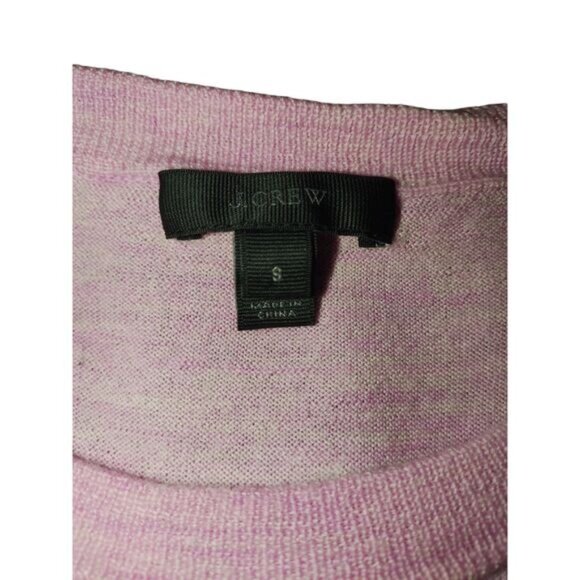 J Crew Womens Pink Merino100% Wool Long Sleeve Sweater Small Classic Fall Winter - Picture 2 of 10
